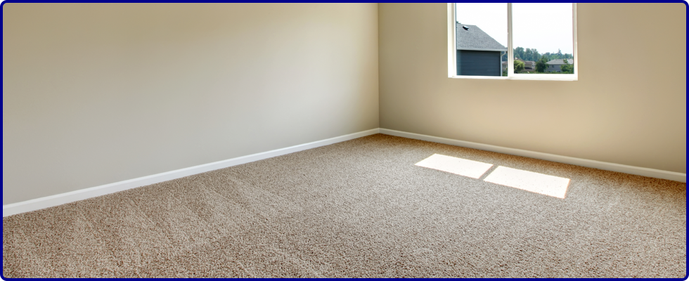 Newly laid carpet in a freshly decorated bedroom